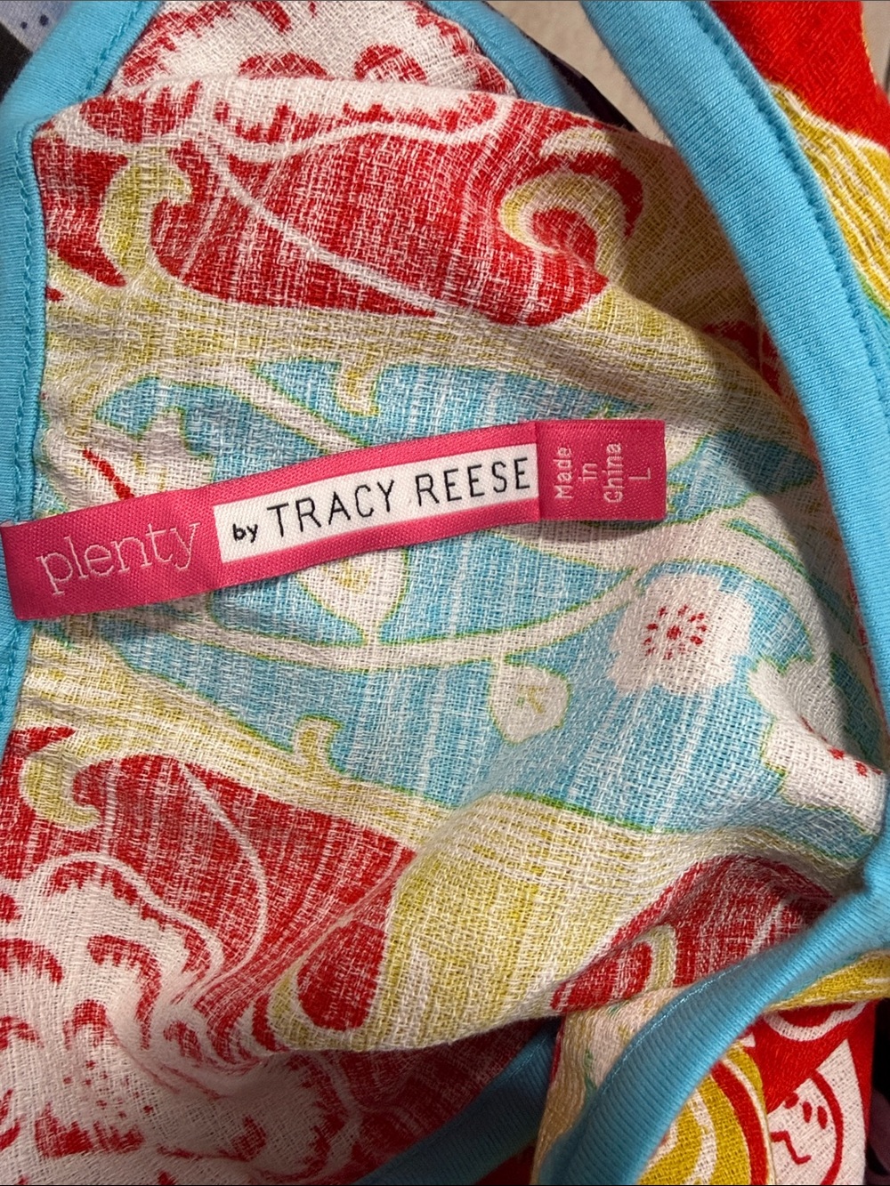Plenty by Tracy Reese Red Floral Tank size large - Picture 3 of 4